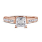 1.75 Carat Princess Cut Wedding Ring - Promise Ring - Pave Channel Ring - Prong Ring - Engagement Ring - 18K Rose Gold Plating over Silver